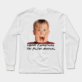 Home Alone Merry Christmas You Filthy Animal RED EDITION Long Sleeve T-Shirt